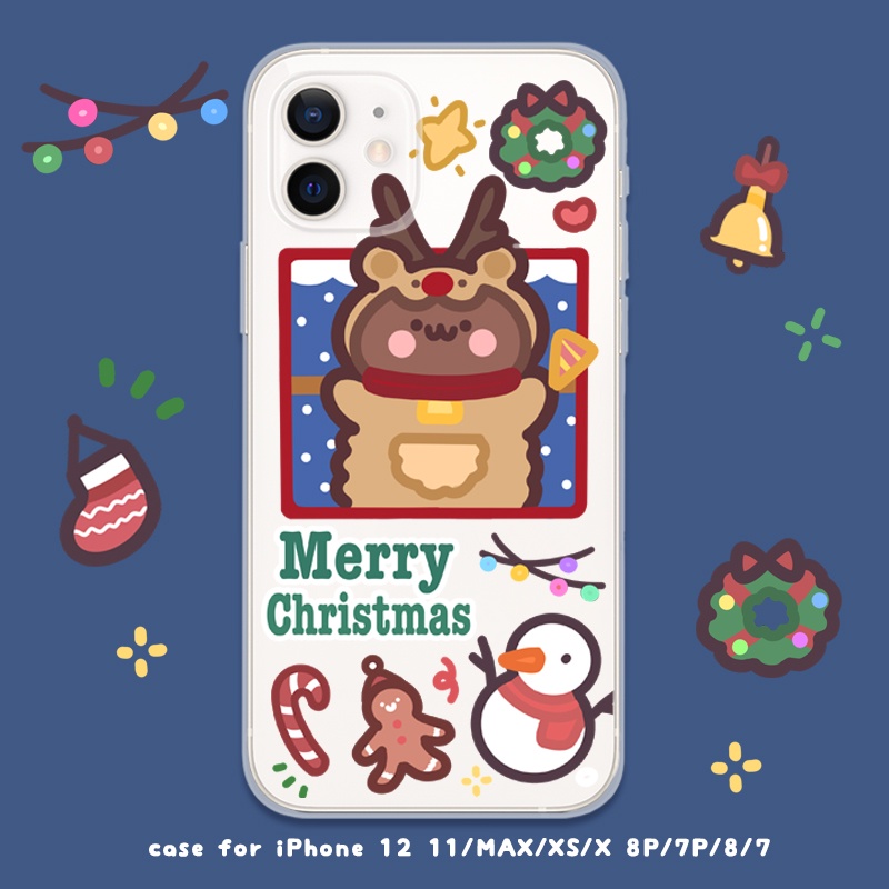 Ốp Điện Thoại Chống Sốc Họa Tiết Giáng Sinh Cho Iphone 13 Pro 11 Pro Max Xr 6s 7 8 Plus 12 Mini 14 Pro Xs Max