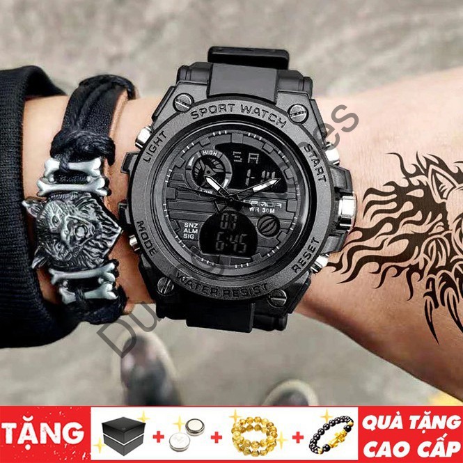 Đồng hồ nam thể thao Kim Điện Tử SANDA SIÊU ĐẸP, chống nước cực bền kiểu dáng thời trang phong cách mới