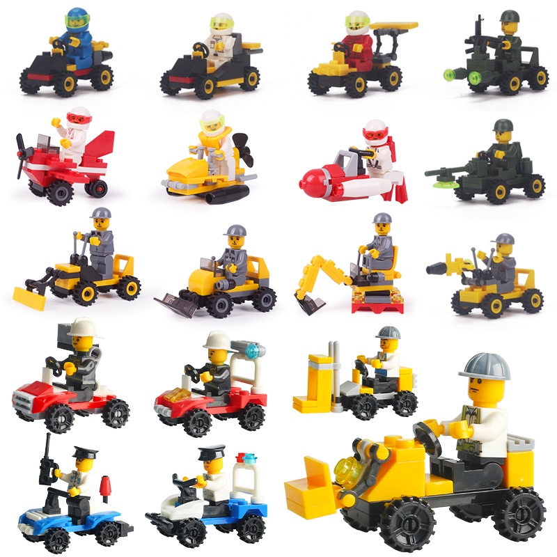 Bộ đồ chơi lắp ráp GOROCK hình xe cảnh sát dành cho bé