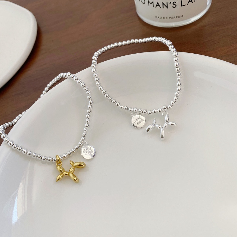 Vòng tay nữ dễ thương đơn giản với vòng đeo tay thời trang đính cườm bạc Vòng tay quyến rũ