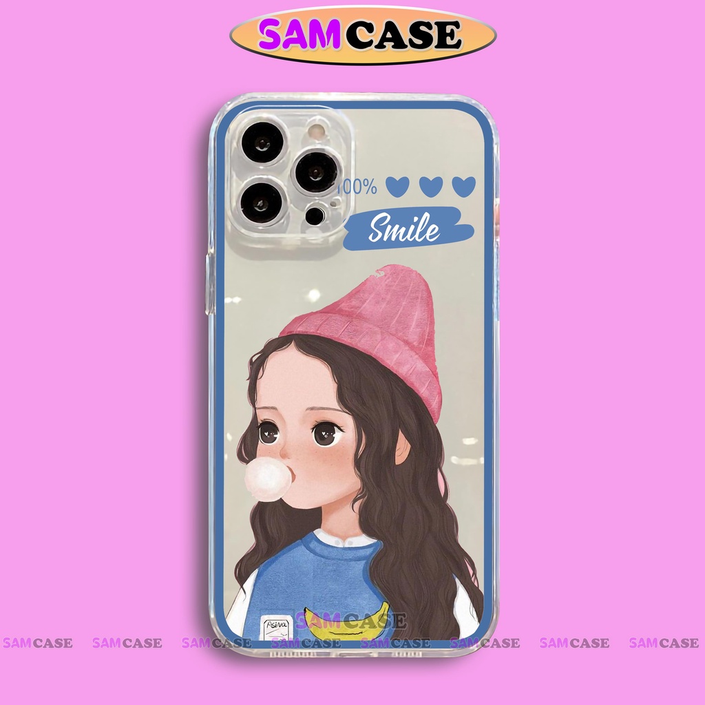 Ốp lưng iPhone cặp đôi Chống sốc cạnh viền vuông Silicon trong suốt mềm dẻo cho 6/6s/7/8/X/XS/11/12/13/14 Pro Plus Max