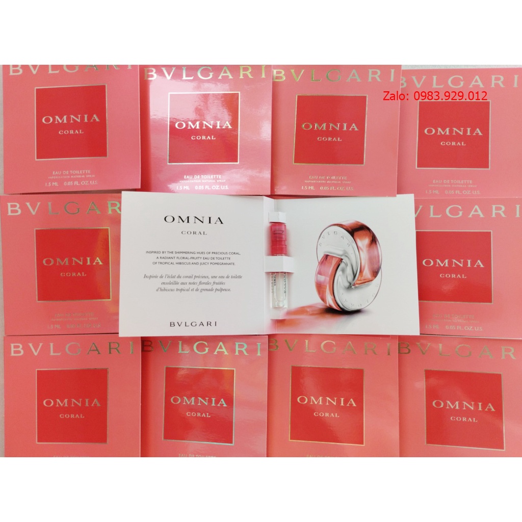 Mẫu thử Nước hoa Vial BVLGARI Omnia Coral