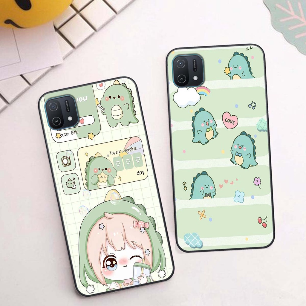 Ốp Oppo A16k in hình khủng long Dino siêu dễ thương