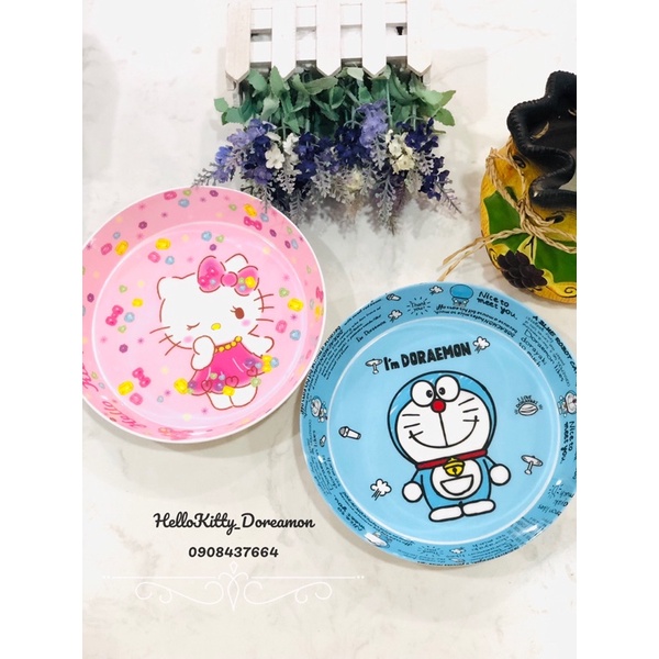 Dĩa tròn sâu lồng HelloKitty Doreamon