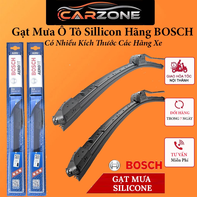 Gạt Mưa Ô Tô - Gạt Mưa Bosch Chính Hãng Loại Thân Mềm Không Xương Cao Cấp CARZONE.TOP