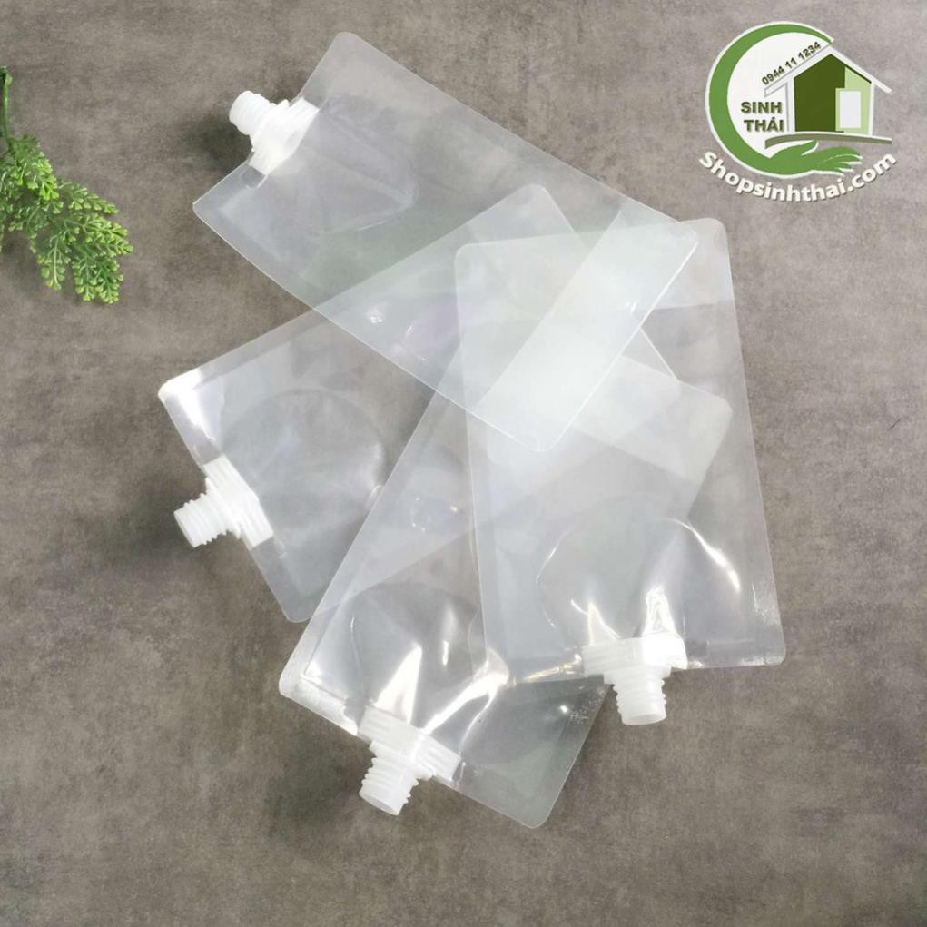 Túi có vòi nhựa nắp vặn, túi đựng chất lỏng 500ml, đáy đứng 13cm x 21cm