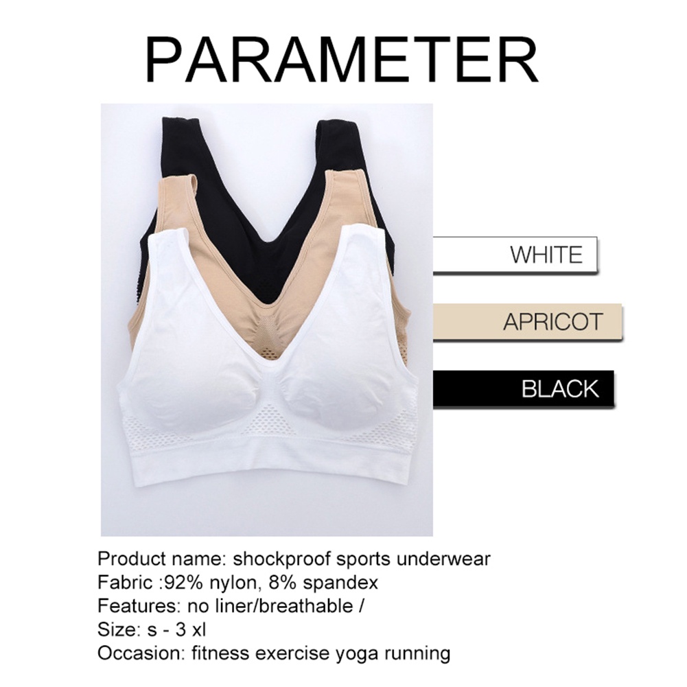 Áo Ngực Thể Thao Không Gọng Chống Sốc Thoáng Khí Size Lớn Cho Nữ