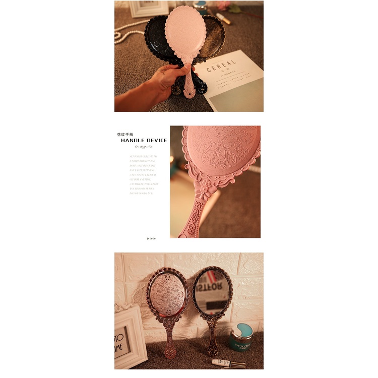 Gương cầm tay công chúa/ màu sắc trẻ trung và dễ thương