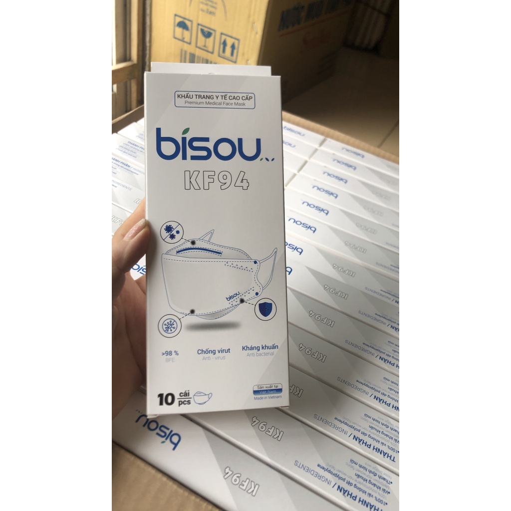 Khẩu trang Bisou KF94 (hộp 10 cái) | BigBuy360 - bigbuy360.vn