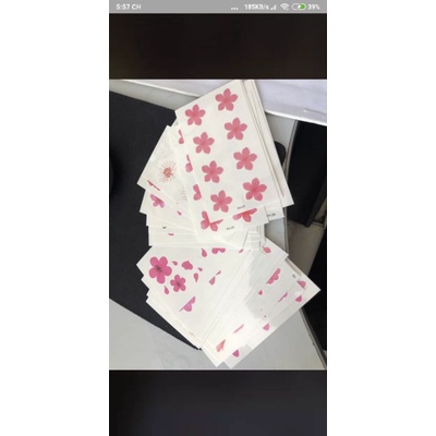 2_5 tấm hình xăm hoa Bỉ Ngạn, cáo hồ ly, hoa các loại size 5,7 x 9,7/tấm