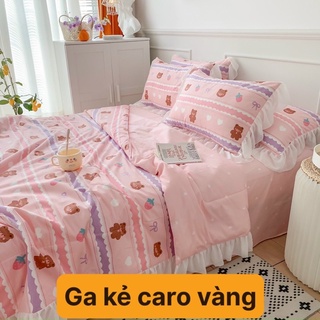 Set cotton bèo chăn trần hè thu 2022