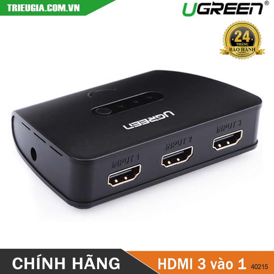 Bộ Chia HDMI 3 Vào 1 Ra Cao Cấp Ugreen 40215 Full HD 1080P
