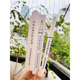 Bút Dạ Kẻ Mắt Karadium Waterproof Brush Eyeliner Pen Black