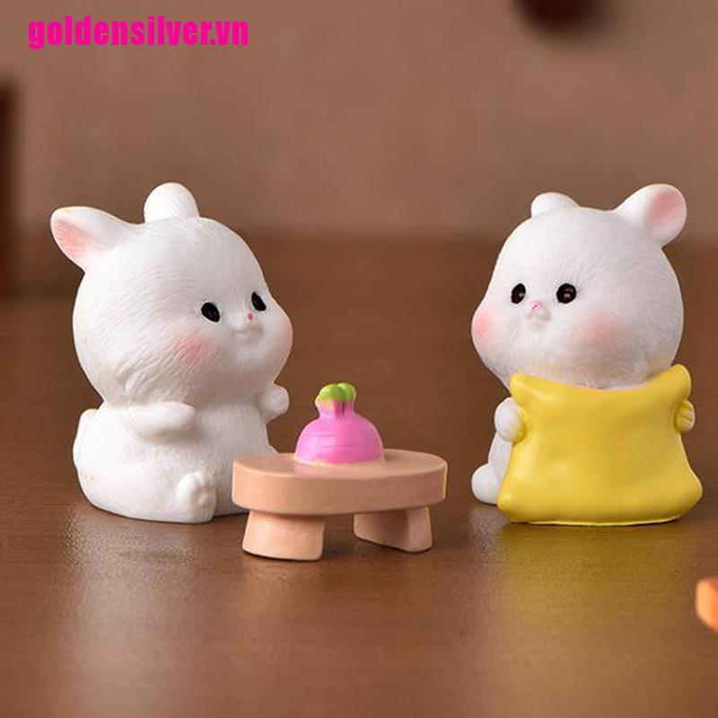 Đồ trang trí Chú Thỏ Con Dễ Thương Trang Trí Tiểu Cảnh