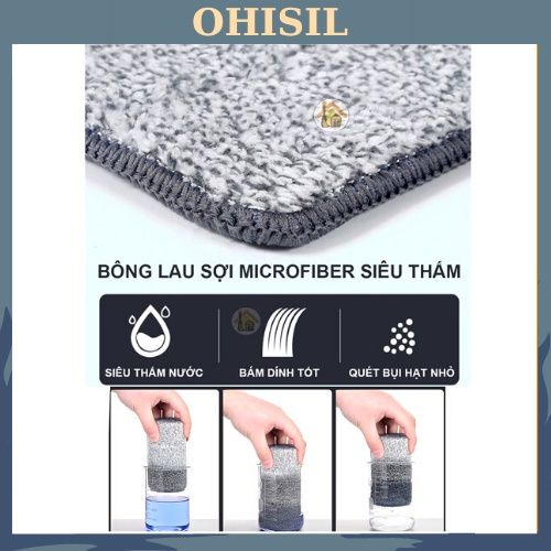 Cây Lau Nhà Tự Vắt thông minh OHISIL chổi lau nhà tự vắt 360 độ cao cấp