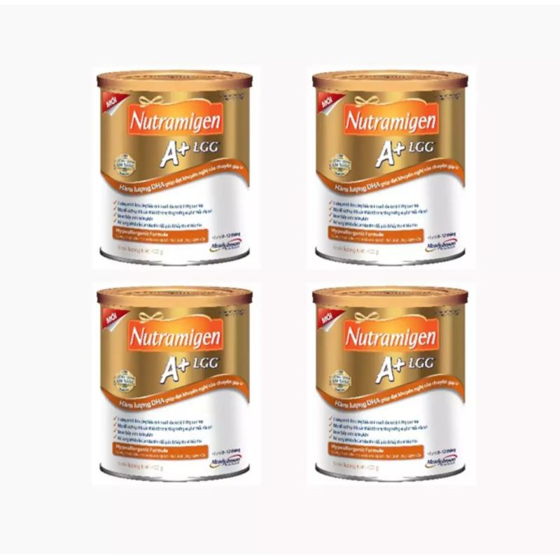 Bộ 4 lon Nutramigen A+ LGG 400g dị ứng đạm sữa bò (0-12 tháng)