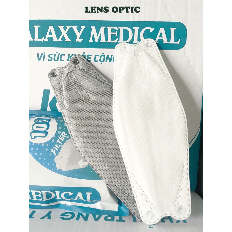 Khẩu trang y tế 4 lớp kháng khuẩn Galaxy Medical 300 cái, Face mask 4D - Lens Optic