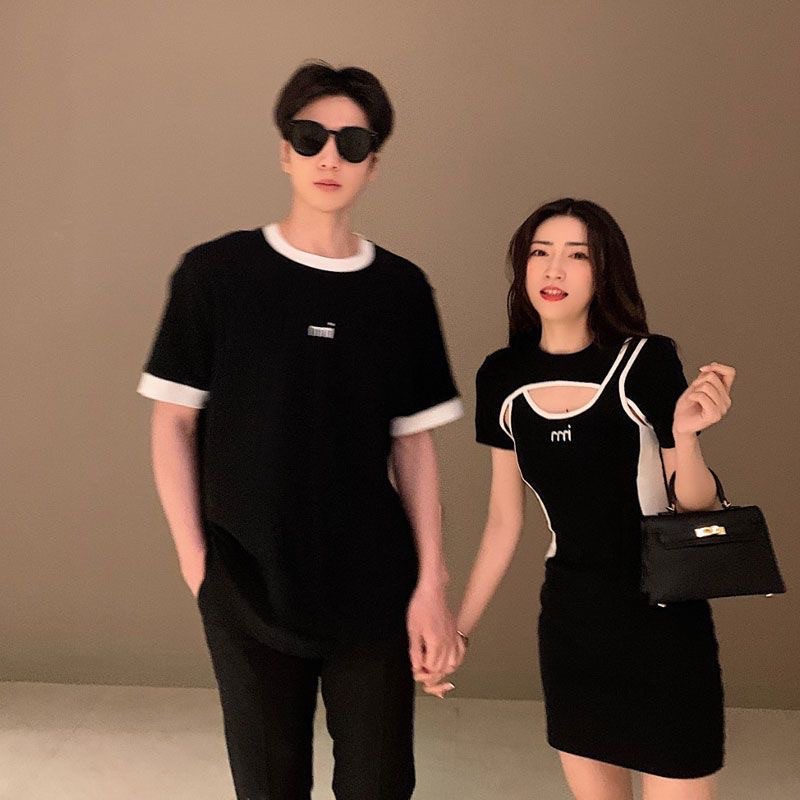 Set áo váy đôi nam nữ khoét eo cực xinh