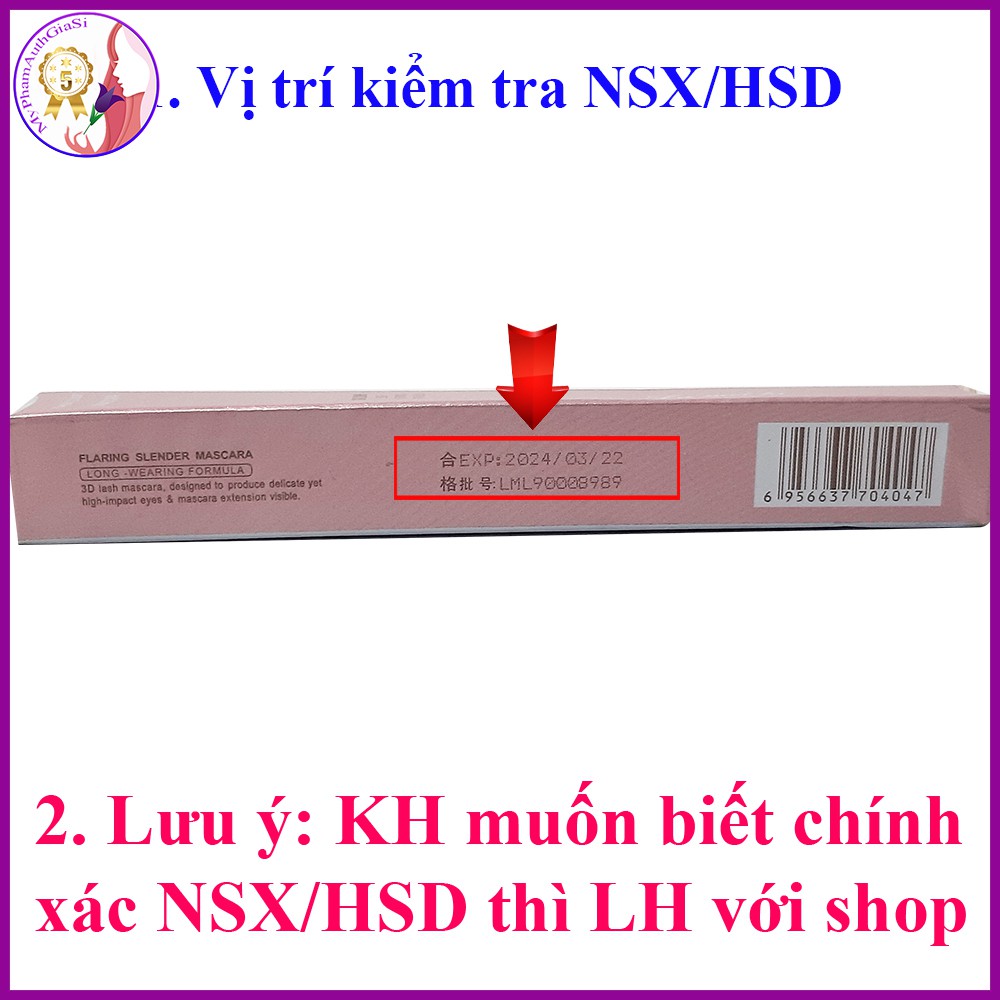 Mascara siêu mảnh lameila tơi mi skinny microcara vỏ hồng (2 màu nâu & đen)