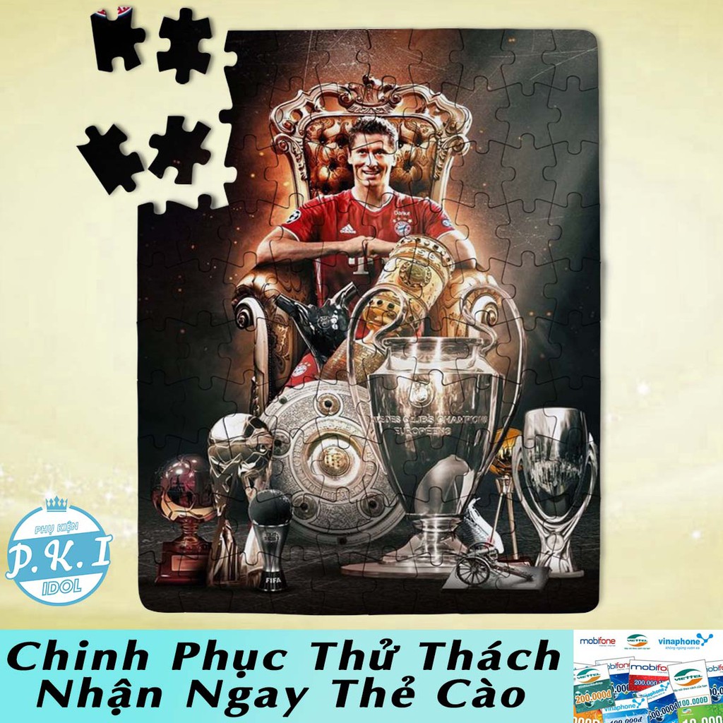 HÀNG XUẤT KHẨU - Jigsaw Puzzle Robert Lewandowski - Tặng Thẻ Cào Cho Ai Xếp Được