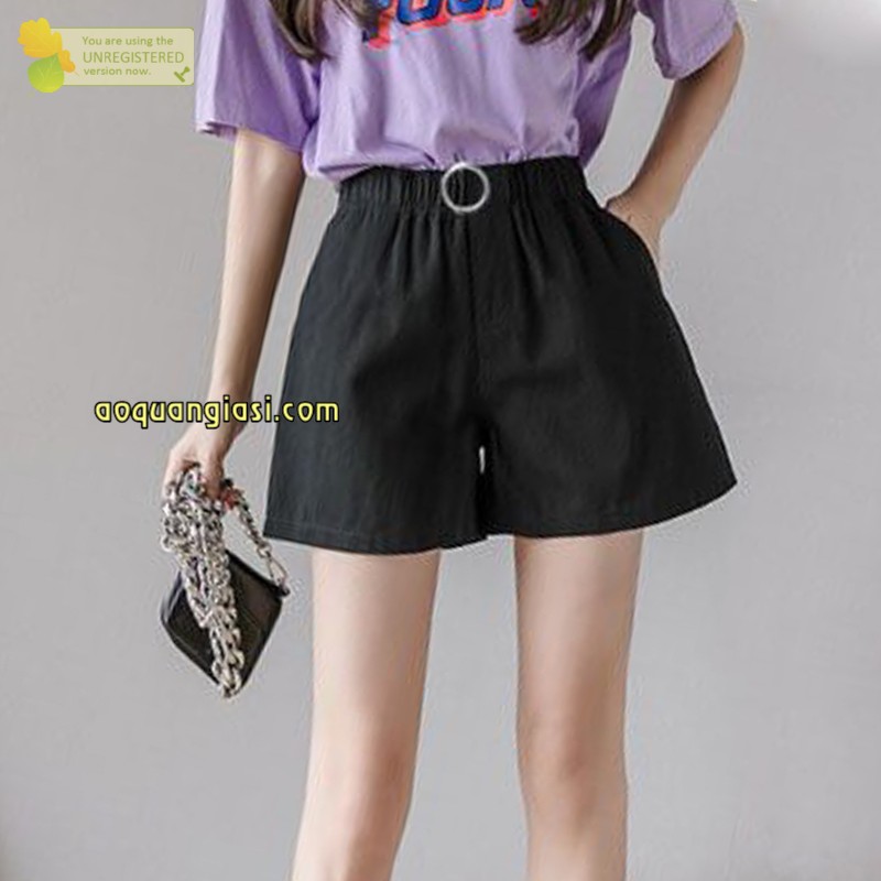 Quần short kaki nữ kaki lưng thun 1 khoen tròn 2 màu đen, trắng size S,M MT884, MT1042, MT984, MT986, MT976, mt752