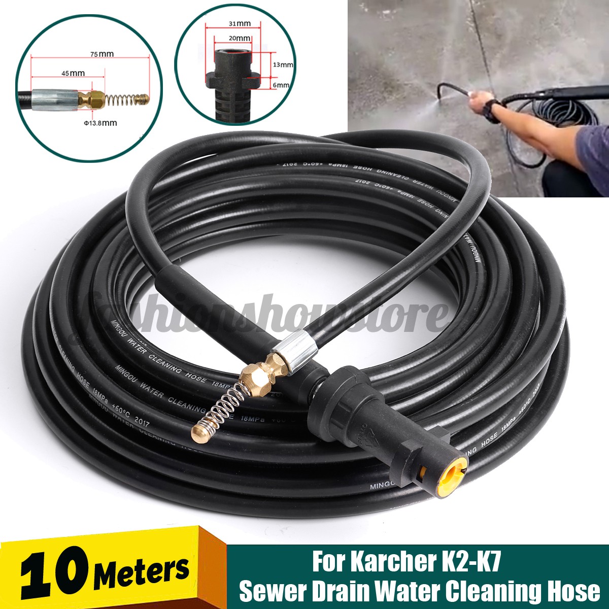 Ống Nước Vệ Sinh Bồn Rửa Áp Suất Cao 10m 18mpa