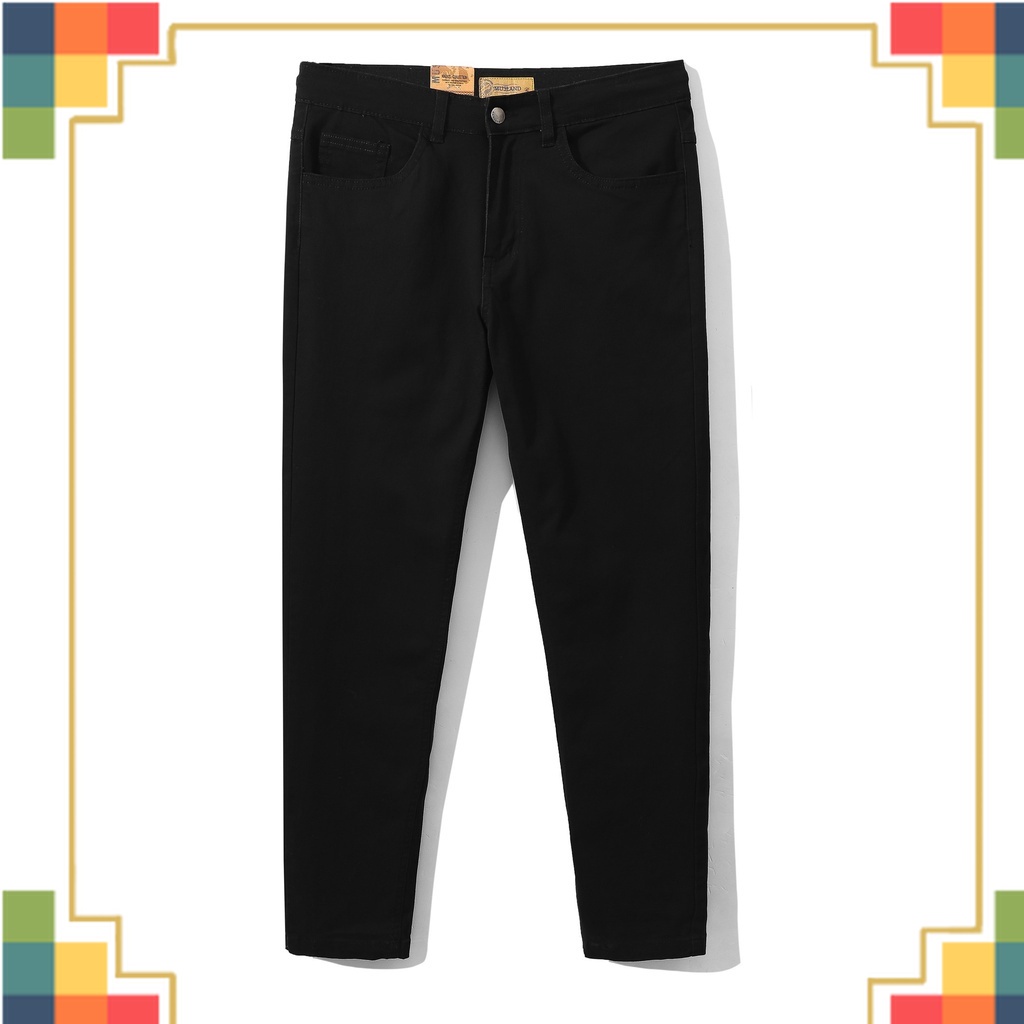 SHOP QAXK - Quần kaki jean đen cạp thun -- 1 chiếc quần chinos Slimfit có pha thun co giãn không ôm sát - tôn dáng hết m