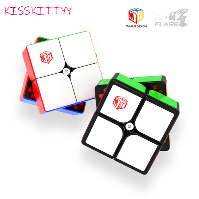 kisskittyy  Qiyi 2x2x2 Magnetic Cube Qiyi Xmd Flare Cube 2x2x2 Professional Cube Toys Speed Game Cube Educational Toys infinity cube magic rubik blocks Good rubik blocks