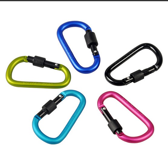 Móc khóa treo đồ phượt móc khóa chữ D giao màu ngẫu nhiên 2Q06