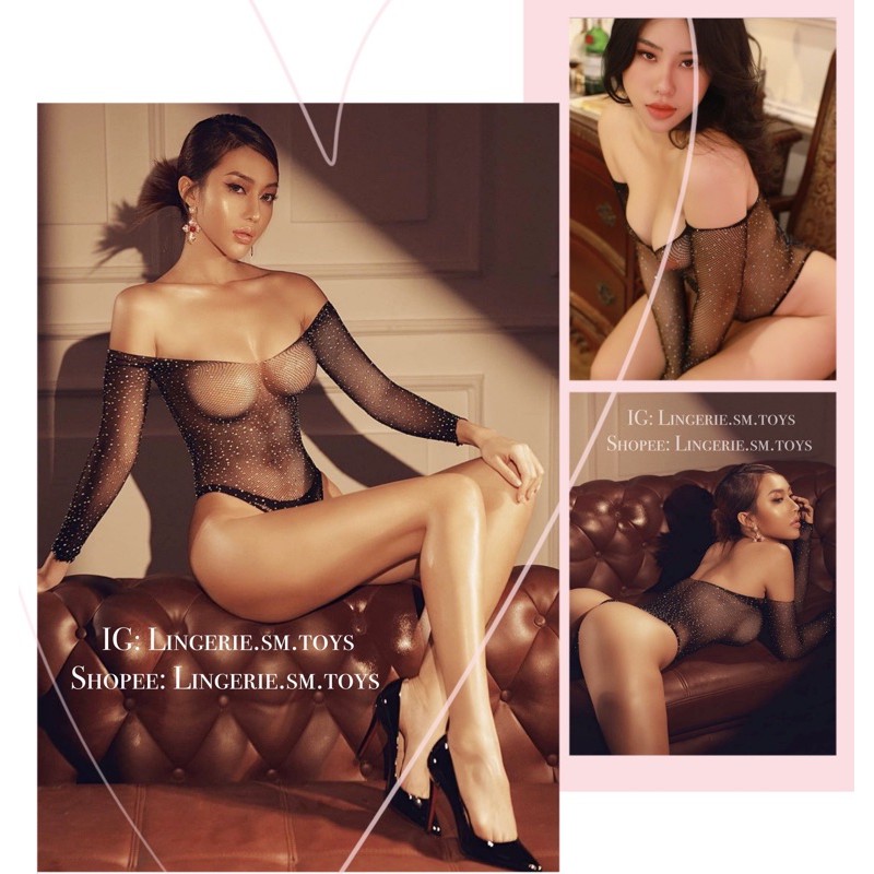 Body Lưới Đính Đá Lấp Lánh Gợi Cảm