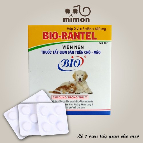 BIO-RANTEL dành cho chó mèo bị giun sán [1 viên lẻ]