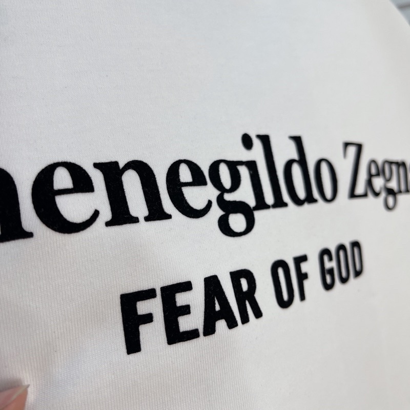 ⚡️[Nomar Quality] - Áo Tee FOG FEAR OF GOD x Z.E.G.N.A in White, Áo thun FOG
