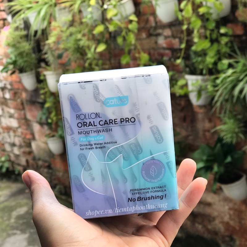 Dung dịch pha nước uống giảm hôi miệng cho chó mèo thú cưng Rollon Oral Care Pro Mouthwash