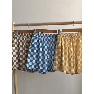 Quần short caro màu