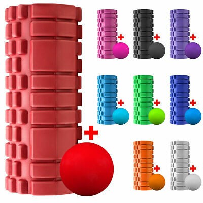 Con lăn massage giãn cơ Foam Roller kèm 1 bóng Lacrosse Ball vật lý trị liệu