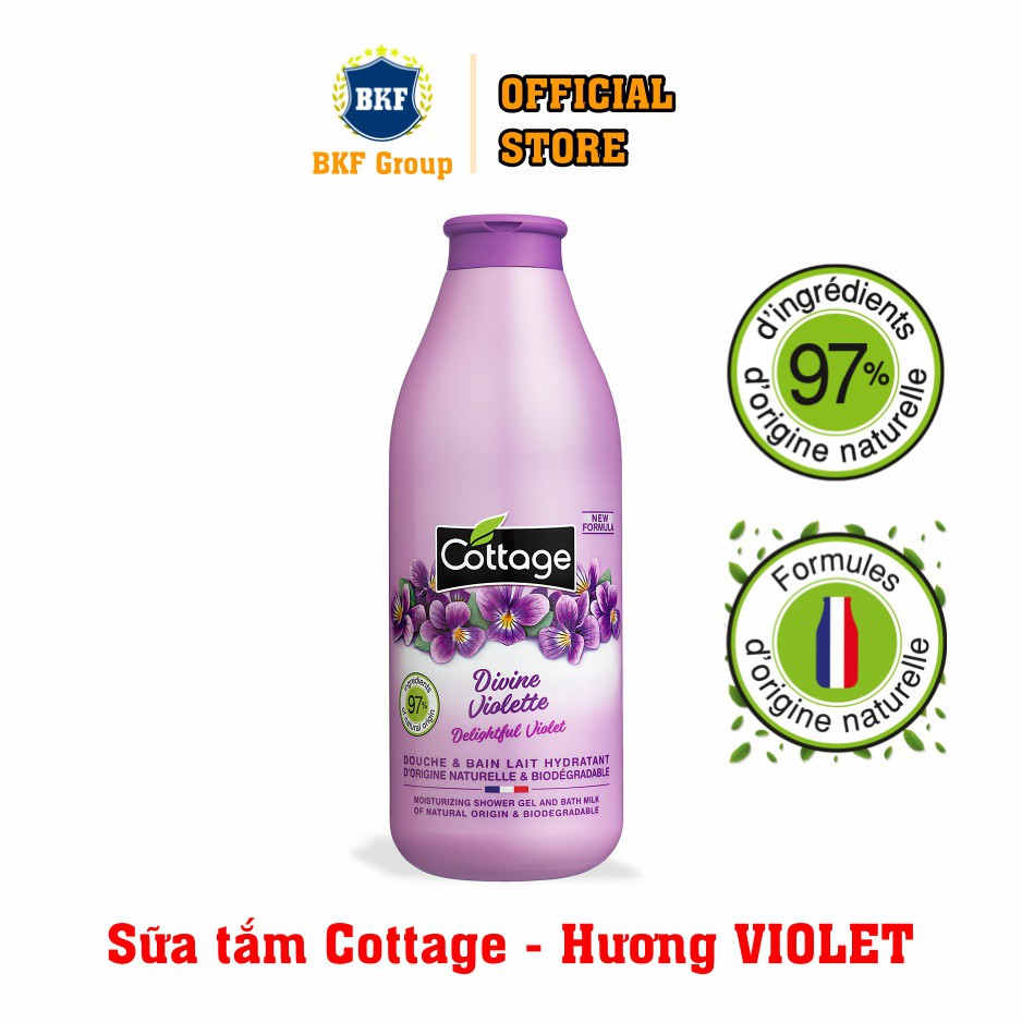 SỮA TẮM DƯỠNG TRẮNG DA COTTAGE 750ml Của Pháp - Có hóa đơn VAT