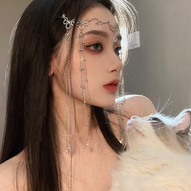 Flgo Cài Tóc Tua Rua Pha Lê Hình Sừng Hươu Cho Cô Dâu Trong Ngày Cưới C