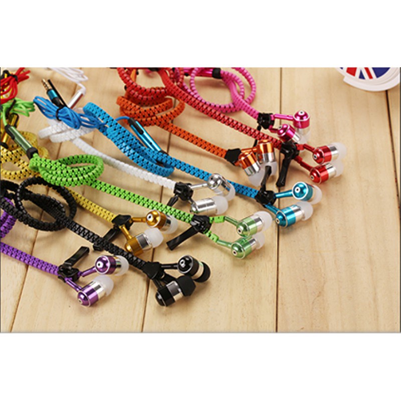 Tai nghe nhét tai có khóa kéo chống rối Zipper -dc1215