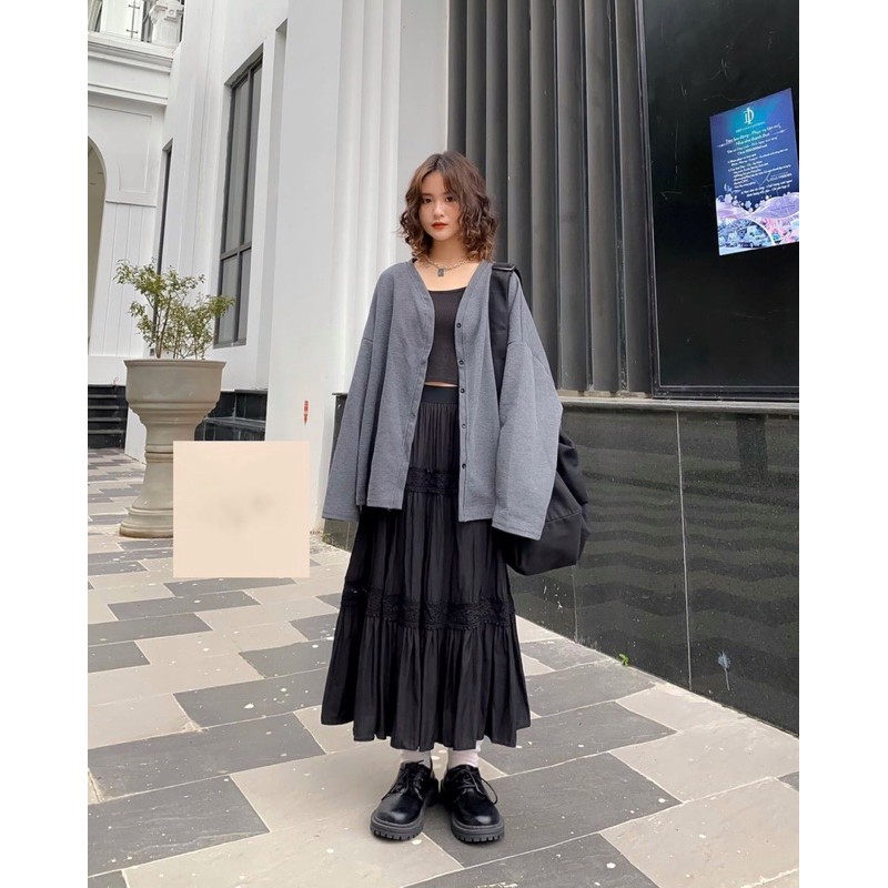 Áo Khoác Jem Closet Nỉ Cadigan Hàn Trơn Form Lửng Rộng Ulzzang Simple Unisex ( Hình Thật 100% )