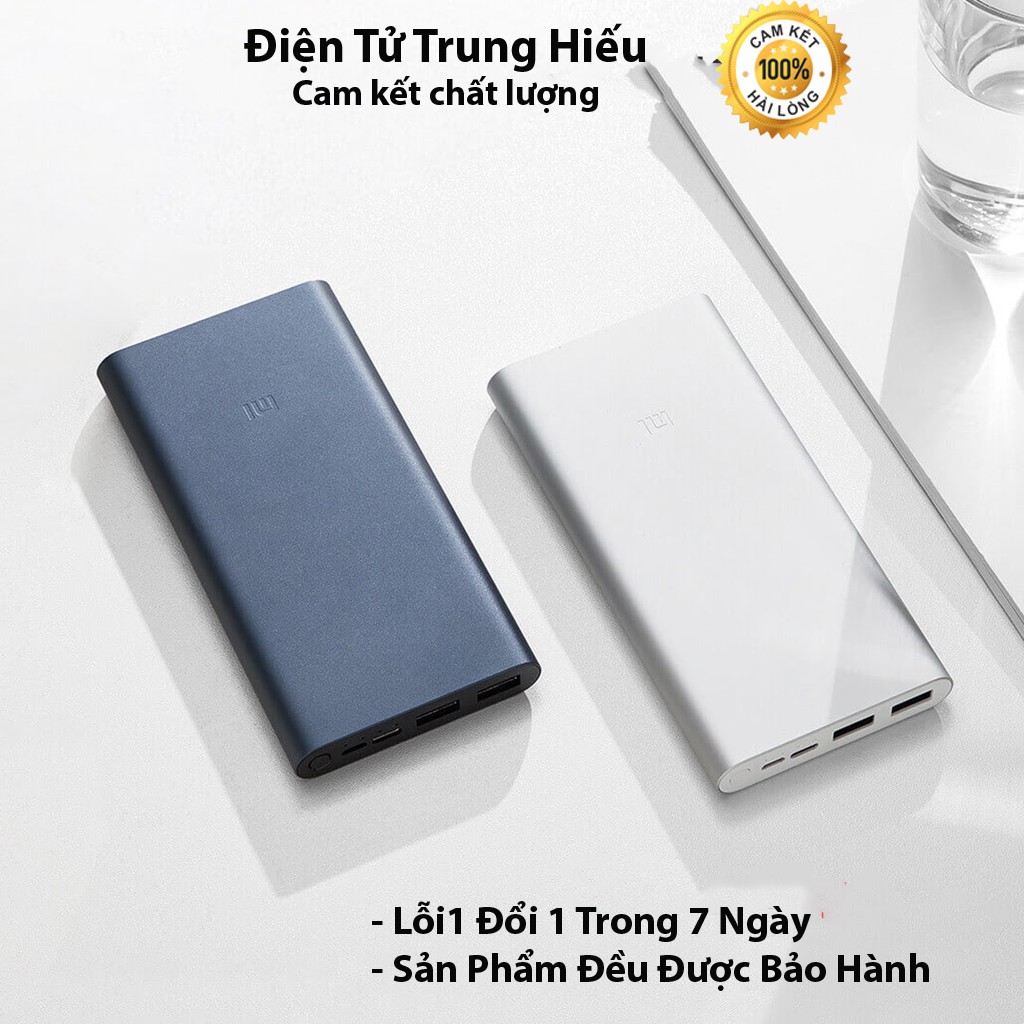 Sạc dự phòng Xiaomi Gen3 10000mAh/20000mAh vào-ra 2 cổng, Hỗ trợ sạc nhanh QC 3.0 18W