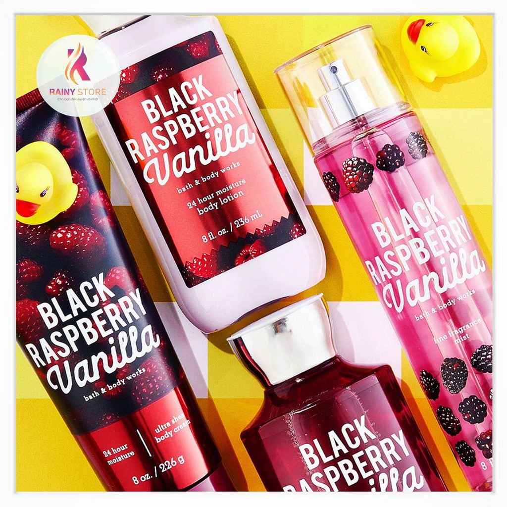 Xịt thơm toàn thân Bath & Body Works Black Raspberry Vanilla 236ml | BigBuy360 - bigbuy360.vn