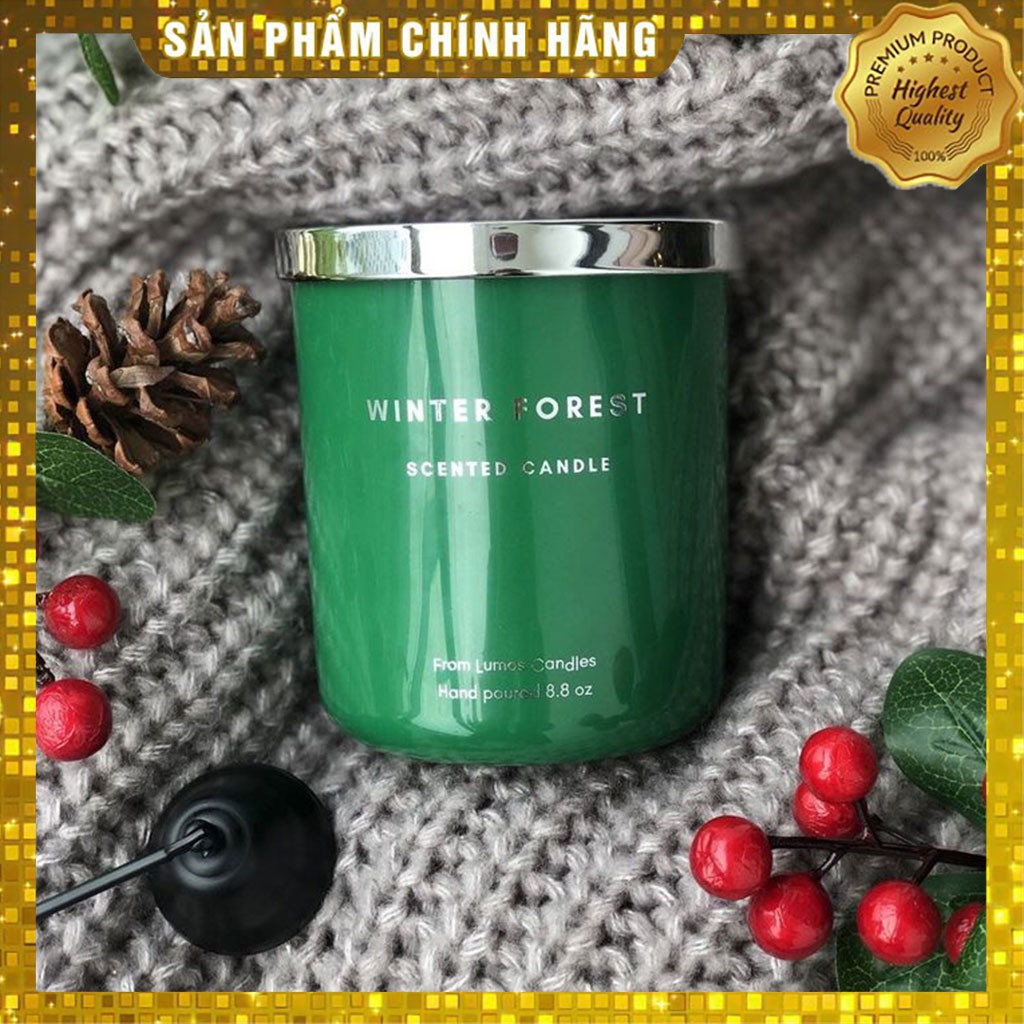 Nến thơm cao cấp Lumos (WINTER FOREST) Nến sáp Xuất Khẩu tự nhiên không khói an toàn - NT203