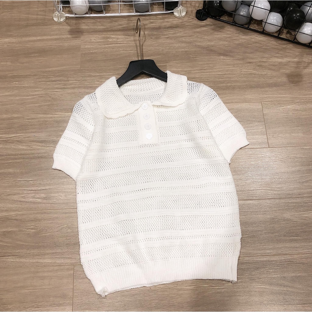 ÁO len lỗ bo tay 4 màu hót