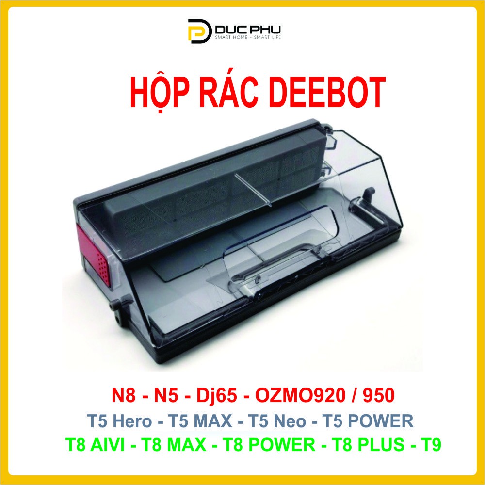 Hộp bụi, hộp rác Robot hút bụi Ecovacs Deebot T5/T8/T9/N8/N5/DJ65/Ozmo 920/950