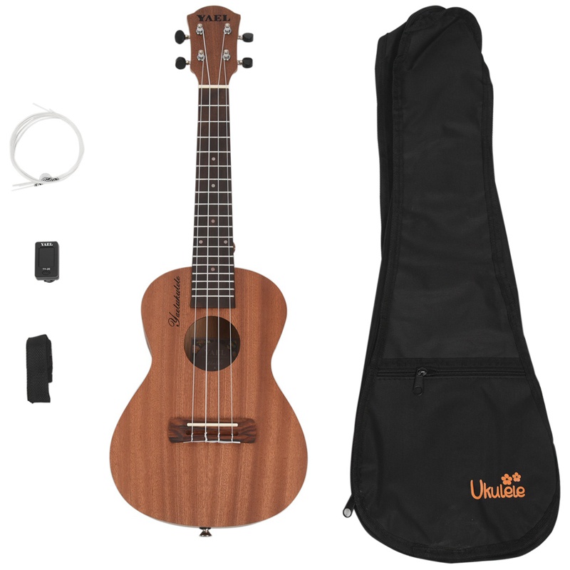 Bộ Đàn Ukulele Gỗ 18 Phím 23 Inch Kèm Túi Đựng Và Dây Đeo Tiện Dụng