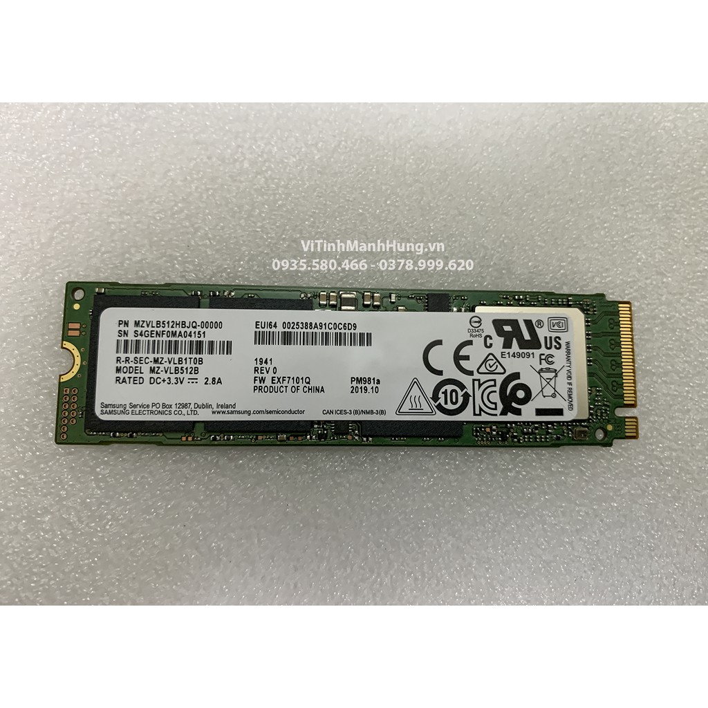 Ổ cứng SSD Samsung PM981A – 512G – NVME M2 2280 ( Đọc / Ghi: 3500 / 3000 MB/s )