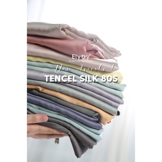 Bộ ga trải giường và vỏ gối Lụa Tencel 80s trơn màu cao cấp mát lịm mùa hè 2020 - Hàng chính hãng Elyby.
