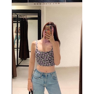 PASS - ZARA Auth Áo Crop Top Tím S