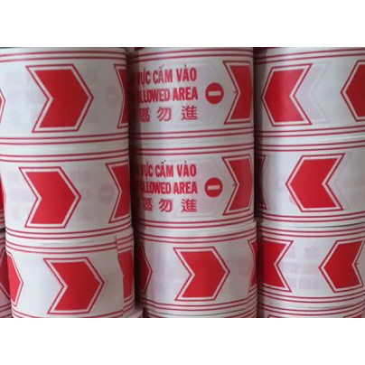 Cuộn dây rào khu vực cấm vào công trình cảnh báo an toàn