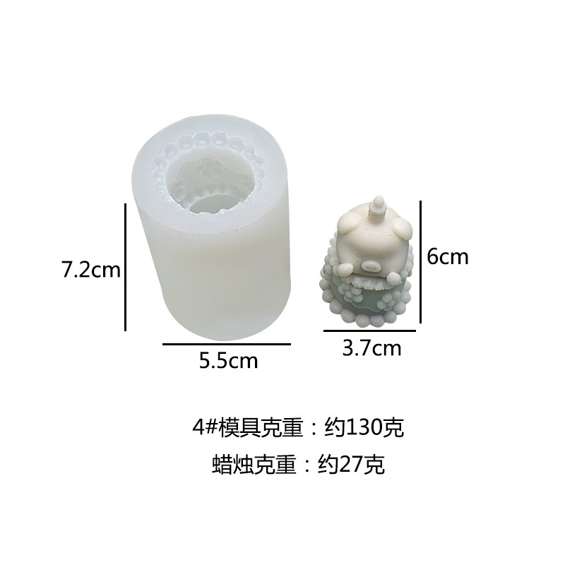 Khuôn Làm Bánh Chất Liệu Silicone Hình Chú Heo Dễ Thương